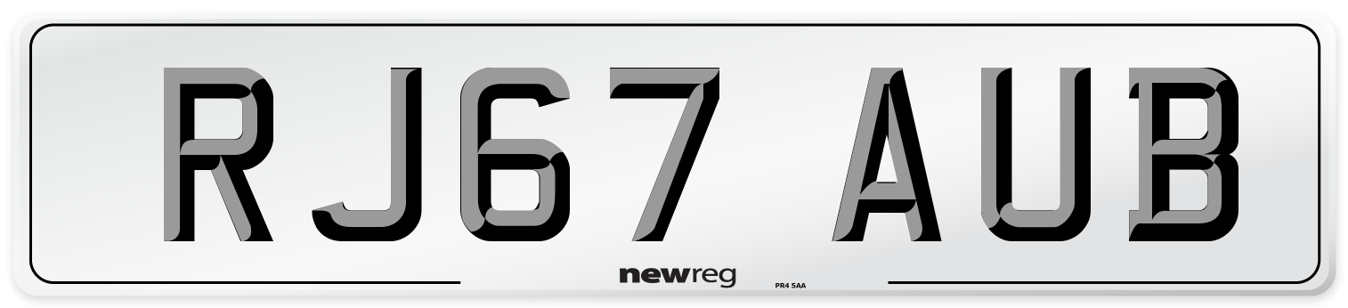 RJ67 AUB Number Plate from New Reg